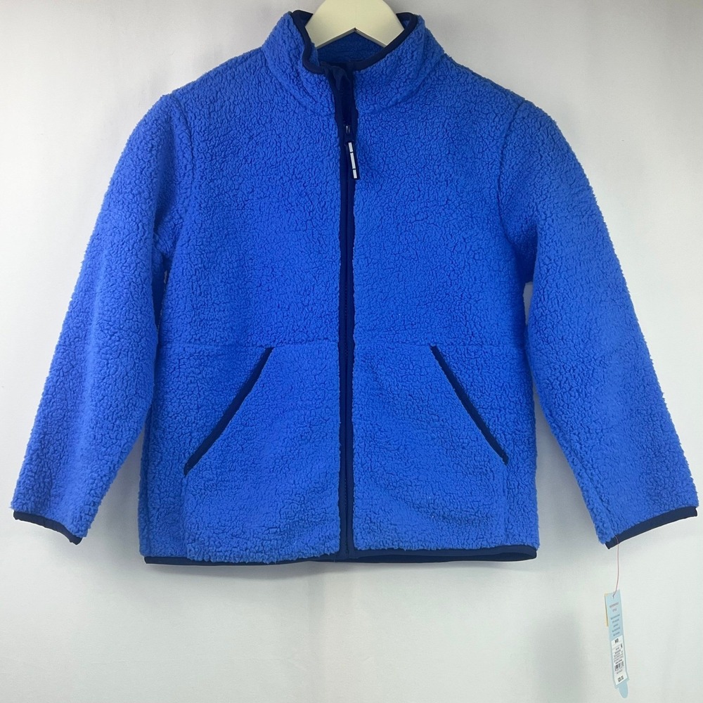 Cat & Jack Kids Royal Blue Sherpa Fleece Full Zip Jacket Unisex Size M 8 NWT